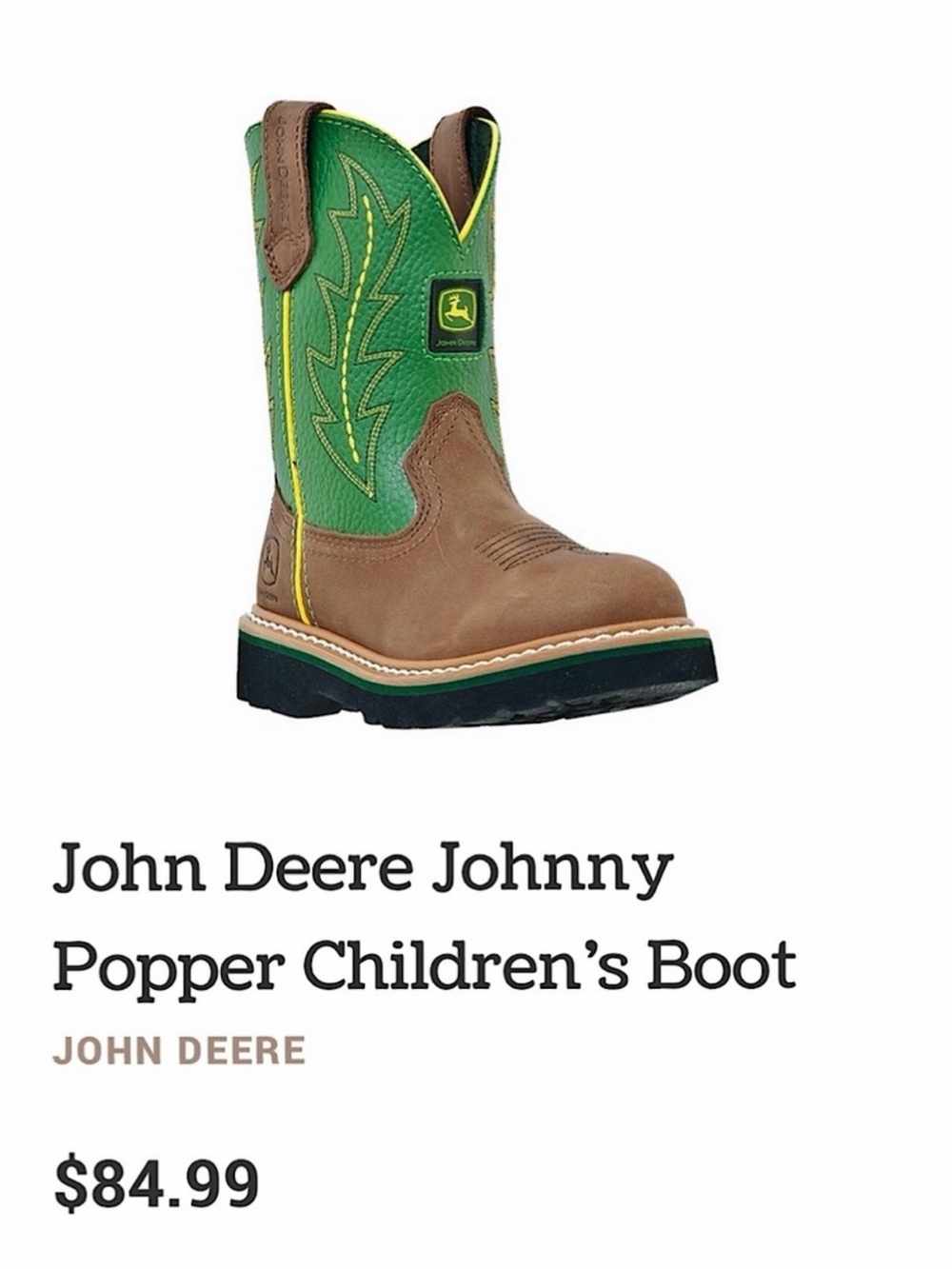 John Deere Johnny Popper Children’s Boots